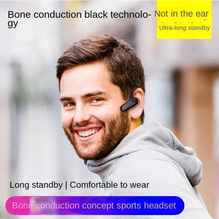 New High Quality Stereo Sound Business Noise Reduction Bluetooth Headset Bone Conduction Movement Running Wear Comfortable