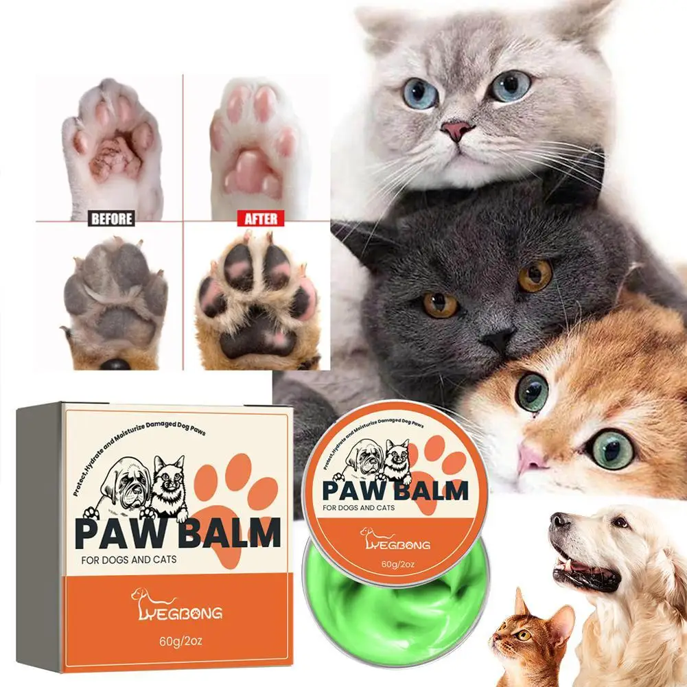 Pet Paw Balm Nose Protection Moisturizing Butter Foot Paw Pad Crack Soother Protection Cat Paw Winter Care Dog Foot Moisturizer