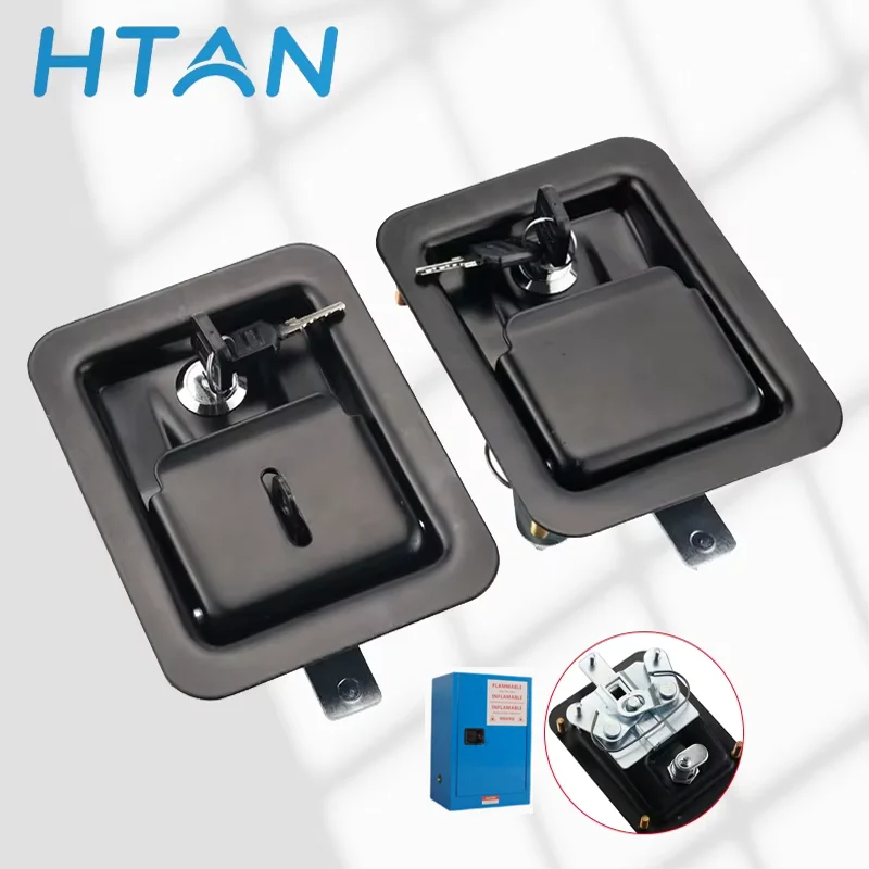 Iron Plate Lock Three Point Linkage Panel Lock for Automation Cabinet Door Engineering Equipment Component