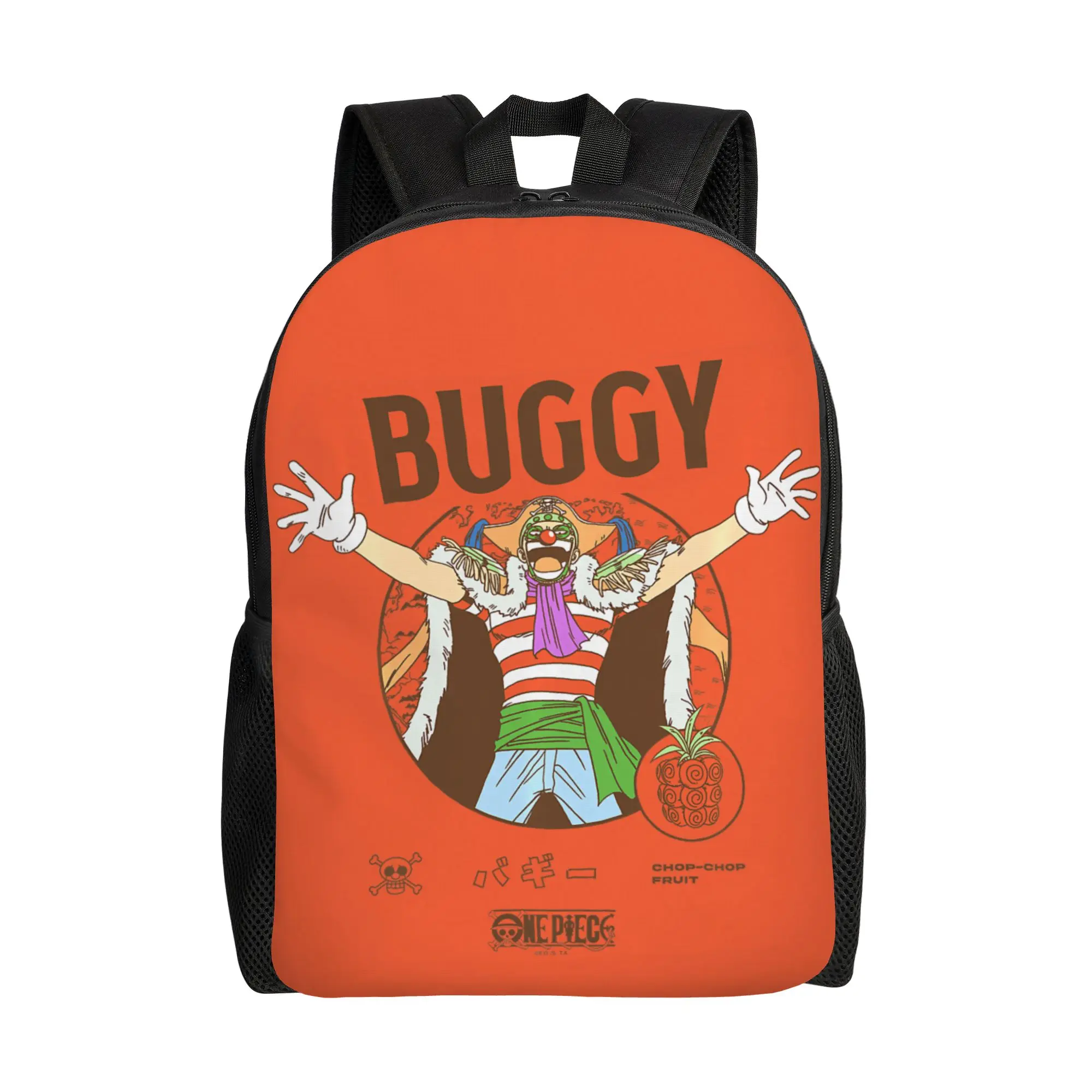 

fashion backpacks Anime Buggy The Star Clown Icons Adult Heavyweight Daypack ita bag mochila Camping Zipper Closure Rucksack