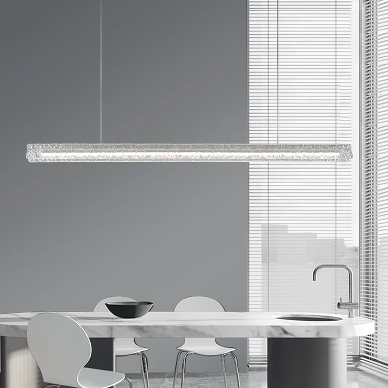 Long Strip Dining Table Pendant Lamp for Living Room Study Modern LED Pendant Light Nordic Kitchen Hanging Lamp Lighting Fixture
