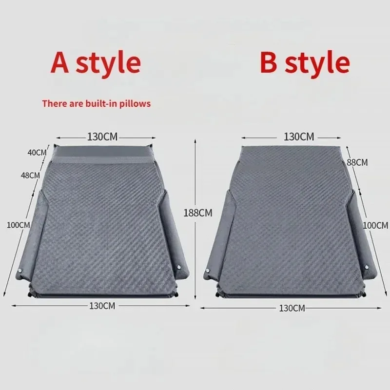 New For SUV Trunk Travel Air Cushion Inflatable Air Mattress Outdoor Camping Inflatable Special Suede Fabric Car Travel Bed