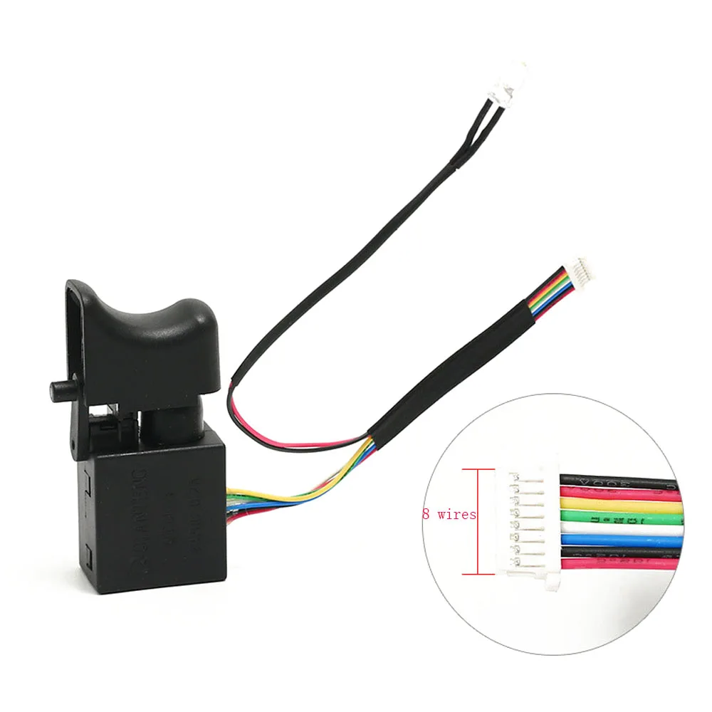 Interruptor de controlador de velocidad de llave eléctrica sin escobillas, regulación de velocidad de 8 cables, interruptor de avance y retroceso, 2016/169