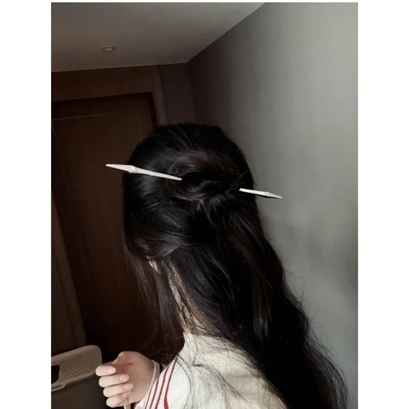 Shallow Wood Monarch Tianji Sword Hairpin Super Long Hairpin Inlaid Zircon Elegant Versatile Commuting Retro Hair Accessories