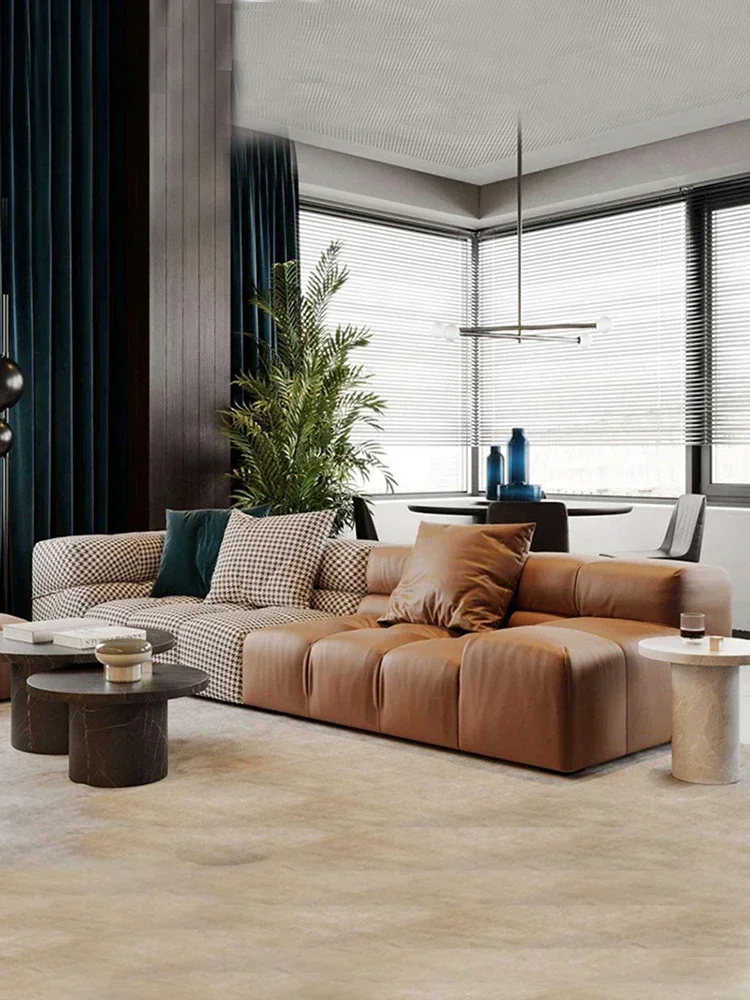 Color Matching Matte Technology Cloth Sofa Light Luxury