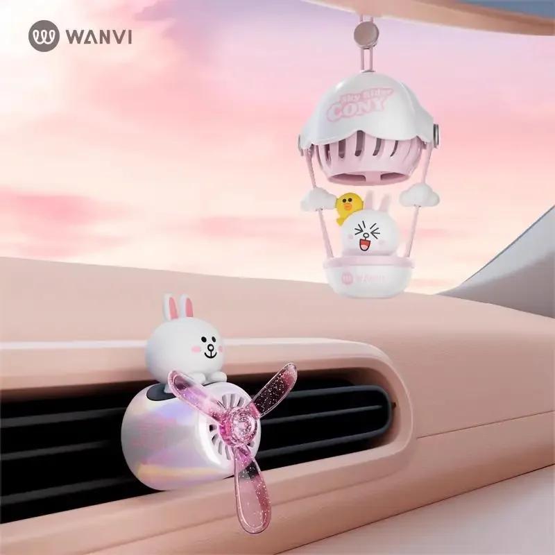 مينيسو سانريو مرحبا كيتي منطاد الهواء الساخن سلسلة سيارة الروائح Kawaii أنيمي اكسسوارات قلادة الروائح تزيين الكرتون #6