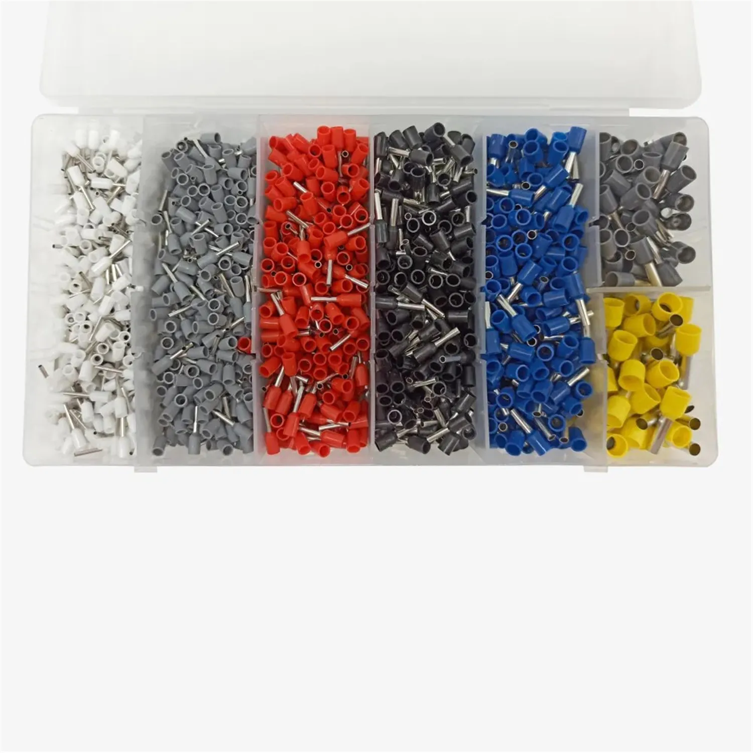 مجموعة أدوات المكشكش HSC8 6-6A مجموعة كماشة العقص ذاتية الضبط مع 1900 قطعة محطات الأسلاك المعزولة 0.25-6mm2 23-10 AWG أزرق