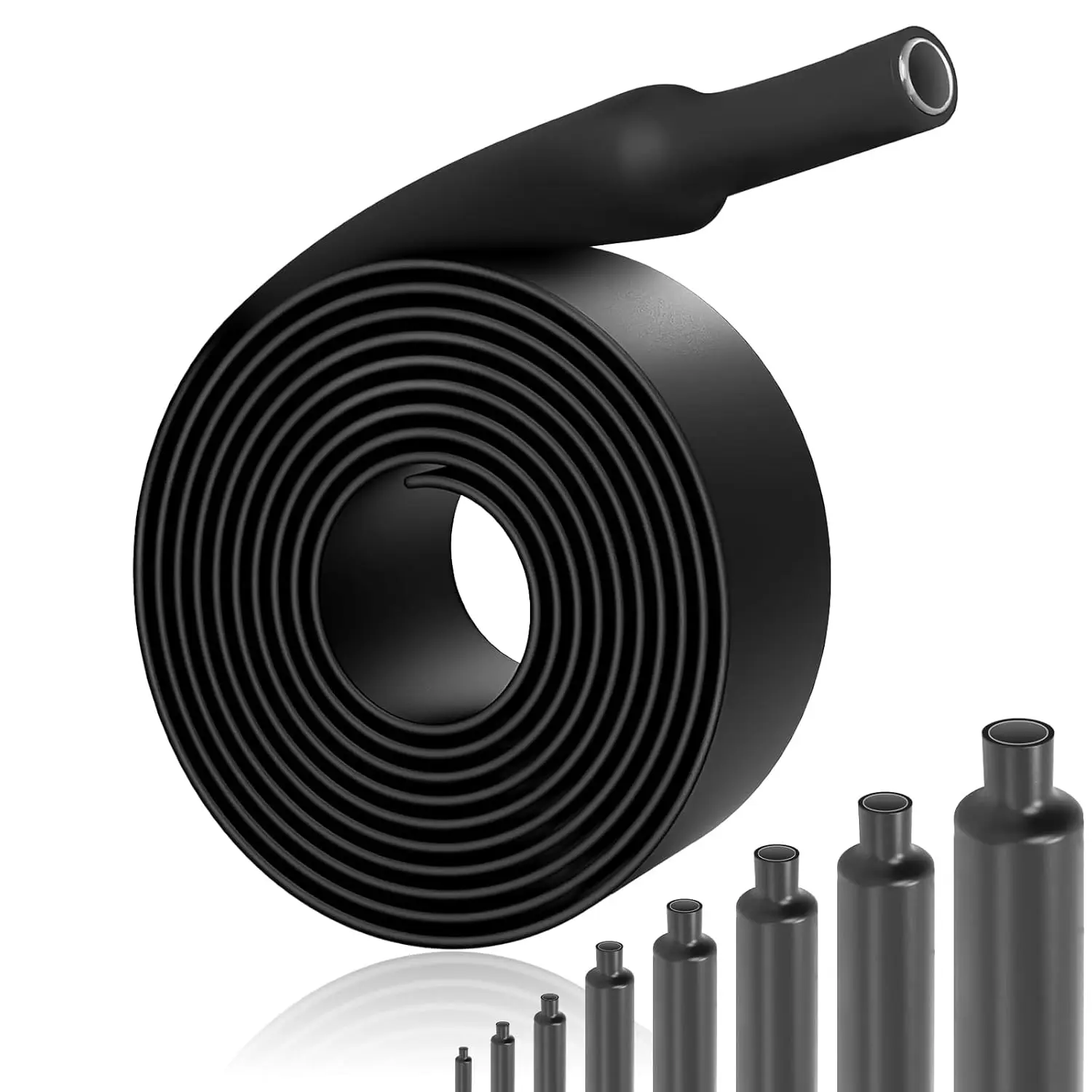 Heat Shrink Tubing Kit 8 Pieces Polyolefin 1 5M Length 4 6 8 12 16 20 24 32MM for Wire Insulation and Electrical Repairs
