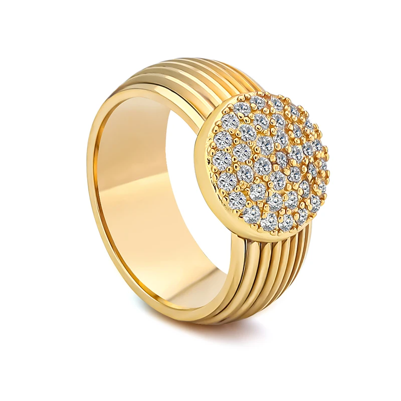 ピンキージルコンリング-18k-ゴールドカラー女性デイリーパーティー-anillos-bagues-ミニマリストトレンディ高級ステートメントファッションジュエリーギフト