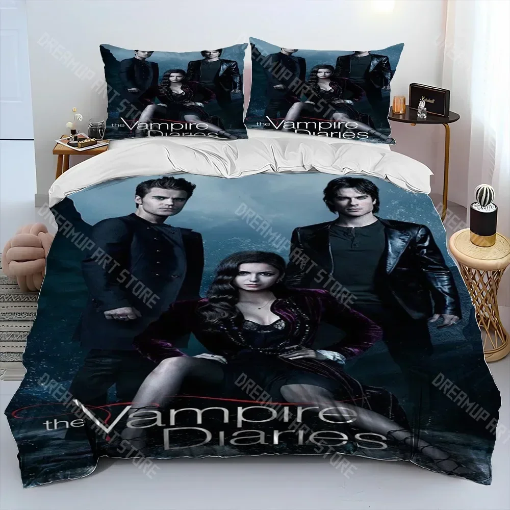 Exquisite 3D Print Vampire Diaries Movie Bedding Set Single Twin Full Queen King Size Bed Set Adult Kid Bedroom Duvetcover Set H
