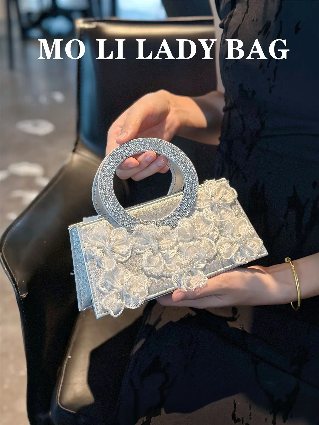 

Woman Elegant Bag Handbags Evening Bags Clutches Handbag Wedding Party Crystal Shiny Rhinestones Diamond Evening Bag