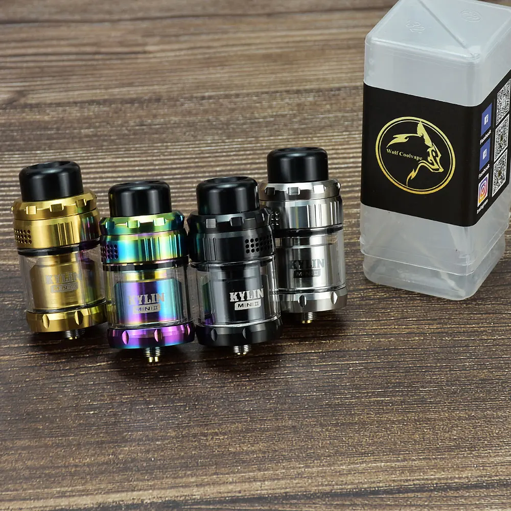 Kylin Mini V2 هيئة الطرق والمواصلات البخاخة vape خزان واحد لفائف 3 مللي/5 مللي هيئة الطرق والمواصلات 24.4 مللي متر 316ss إعادة البناء vape هيئة الطرق والمواصلات خزان السجائر الإلكترونية vs زيوس X هيئة الطرق والمواصلات