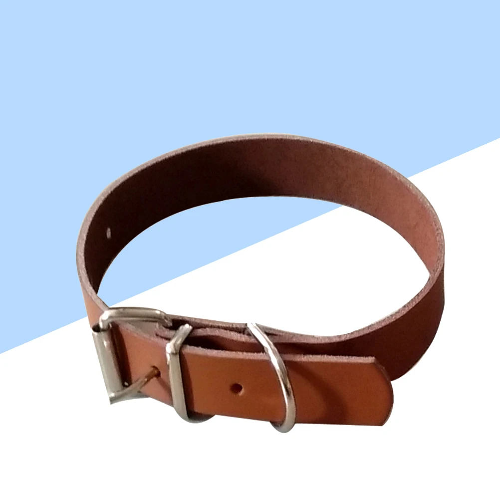 

Adjustable Dog Cow Pet Collar Puppy Collar For Small Medium Dogs Durable Comfortable Wear Resistant Simple Design Brown