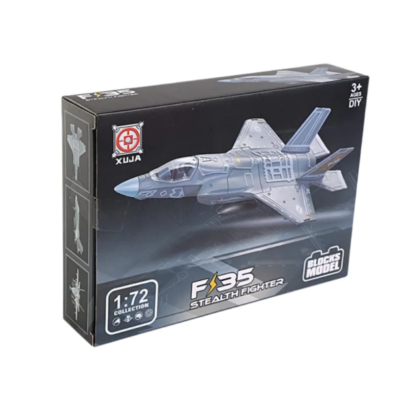 

1/72 Amercia F-35 Stealth Fighter Модель Молния II Креативная военная серия Строительные блоки Собранные игрушки для мальчиков Рождественские подарки