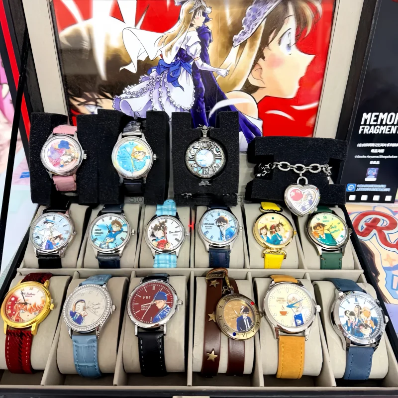 Original Maihe Detective Conan V2 Memory Fragment Watch Series Blind Box Anime-Figur Muster Desktop-Dekoration Geburtstagsgeschenke