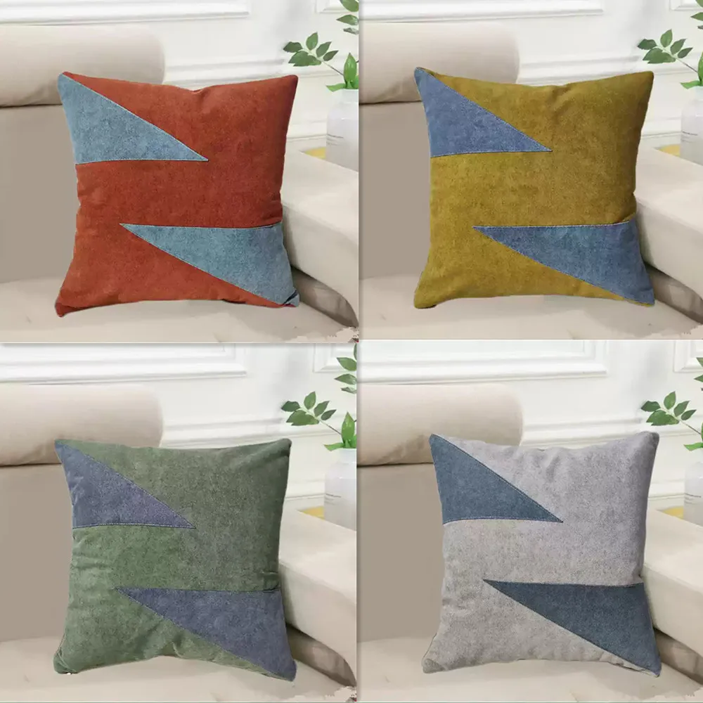 Soft Chenille Nap Back Pillow Bedside Living Room Sofa Cushions Cozy Sleeping Neck Support Throw Pillow for Home or Traveling