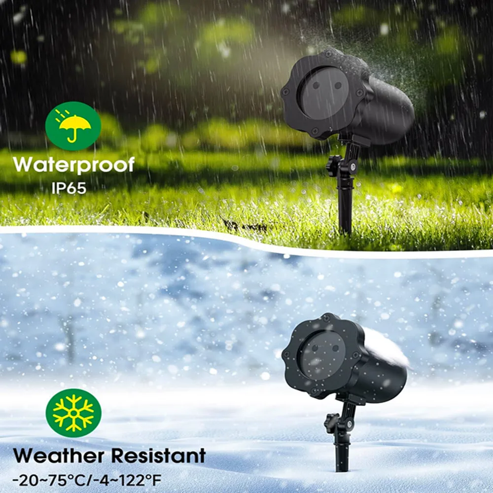 عيد الميلاد النجوم جهاز عرض ليزر أضواء في الهواء الطلق الأحمر الأخضر تتحرك ستار دش مقاوم للماء حديقة عطلة ديكور الحفلات مع جهاز التحكم عن بعد