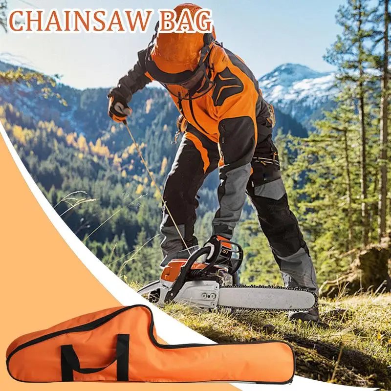 

Chainsaw Bag Chainsaw Carrying Case Heavy Duty Oxford Cloth Chain Saw Storage With Handle Protective Portable Garden Tool