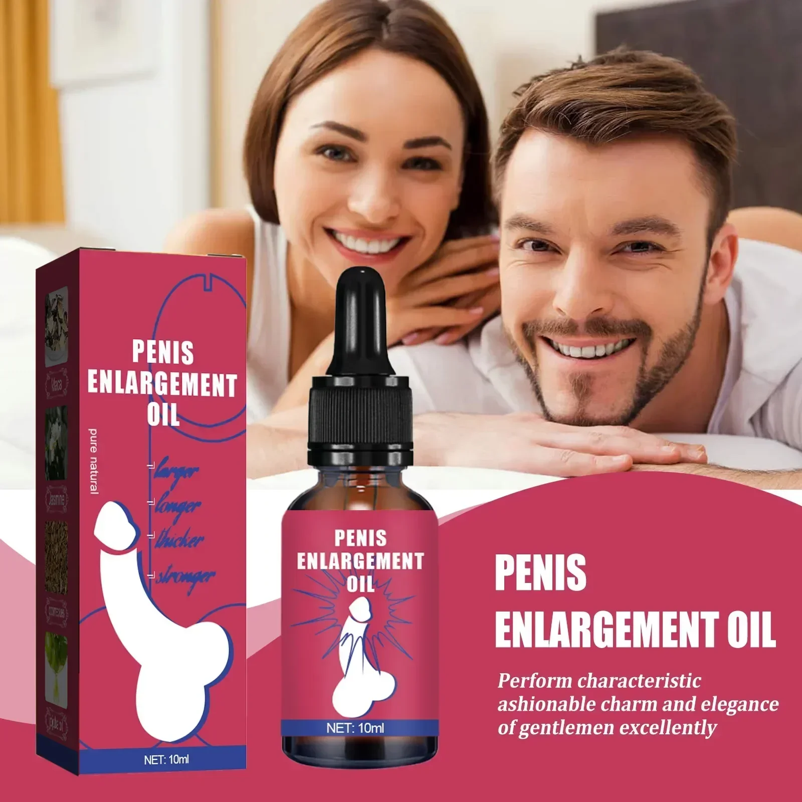 Male Enhancement Oil: Best Thickening Growth Formula for Men, Boost Energy, Size & Stamina, Endurance, Testosterone Booster