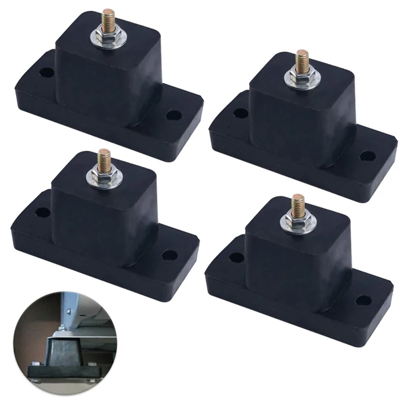 *4Pack Cushion Air Conditioner Rubber Vibration Mounting Bracket Shock Absorbing Anti-Vibration Isolator Pads Bracket