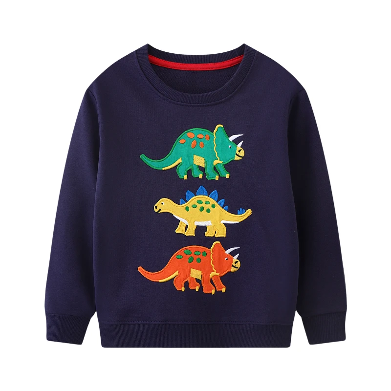 Little Maven Kinderkleidung 2026 Herbst Frühling Oberteile Kinderbekleidung Neue Cartoon-Dinosaurier-Sweatshirts und Hoodies 2-7 Jahre – Detail 2