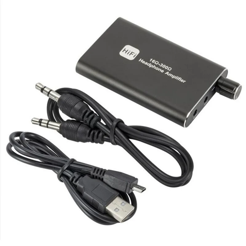 AP-Hifi Rechargeable Headphone Amplifier Portable AMP 3.5Mm AUX Audio Cable Audio Two-Stage Gain Switch
