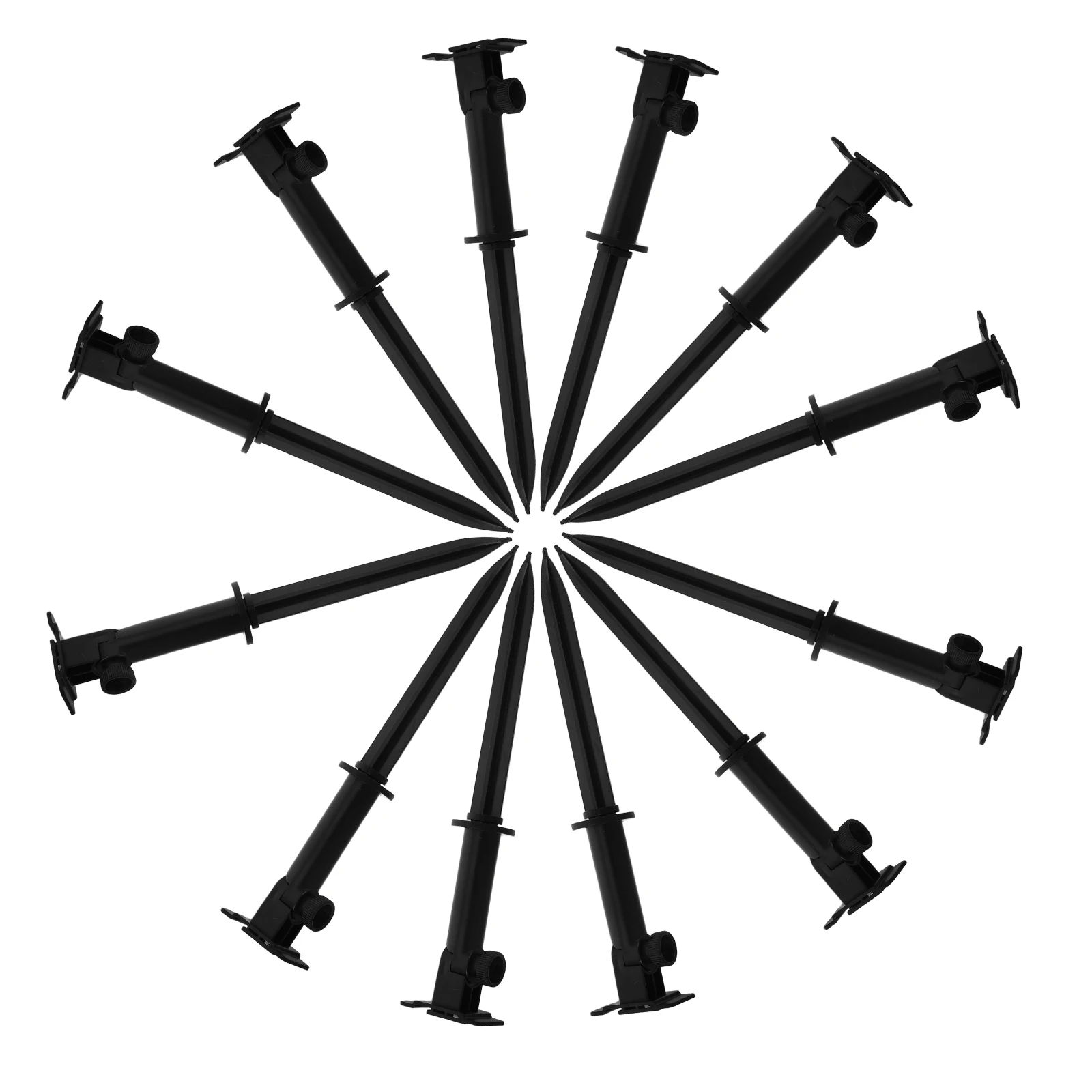 

12 шт. пластиковых кольев для солнечных светильников, универсальные, для крепления садовых ландшафтных светильников, замена для уличных газонных фонарей