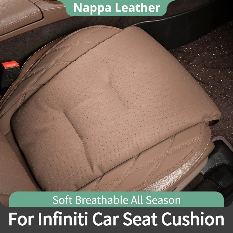 For Infiniti Leather Car Seat Cushion Q50 Q60 Q70 G35 G37 QX50 QX55 QX60 QX70 QX80 Soft Breathable Car Seat Cover Accessories