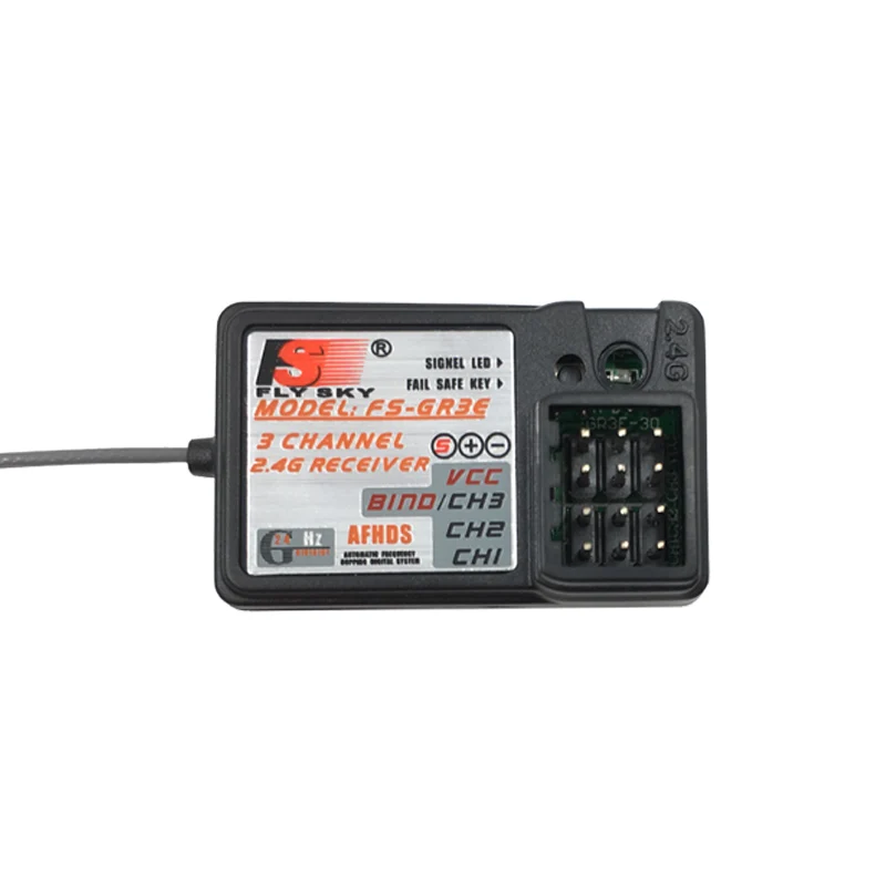 2PCS Flysky FS-GR3E AFHDS 3CH 2.4G Plastic GR3E Receiver Failsafe GT3B Upgrade GT3C For RC Car Truck Boat FS-GT3C GT2 Transmitte
