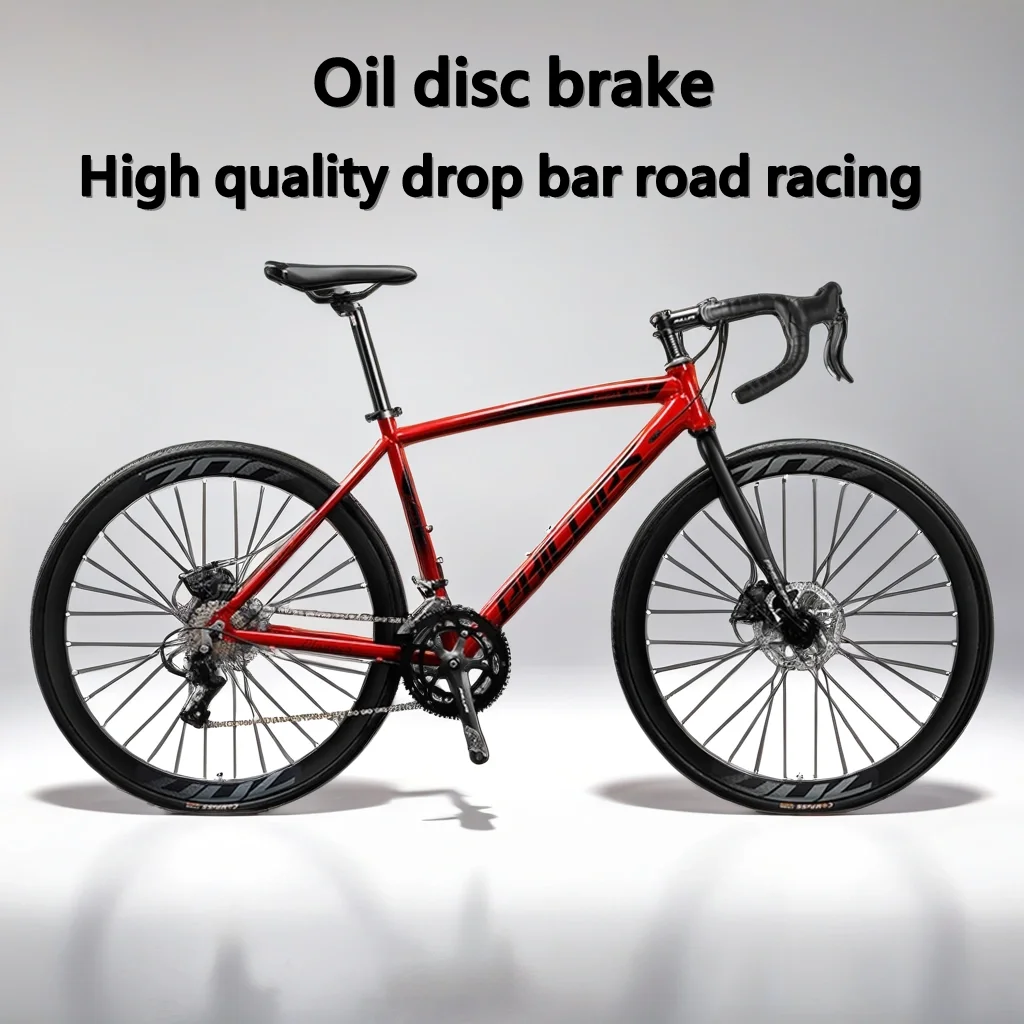 

700C Road Racing Bike oil disc brake curved handlebar/flat handlebar road bicycle racing grade light 30 speed gravel bicicleta