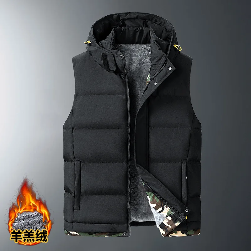 150KG Plus Size Autumn Winter Vest Men Sports Cotton Clothing Plus Fleece Thickened Jackets 8XL 9XL 10XL Vest Men