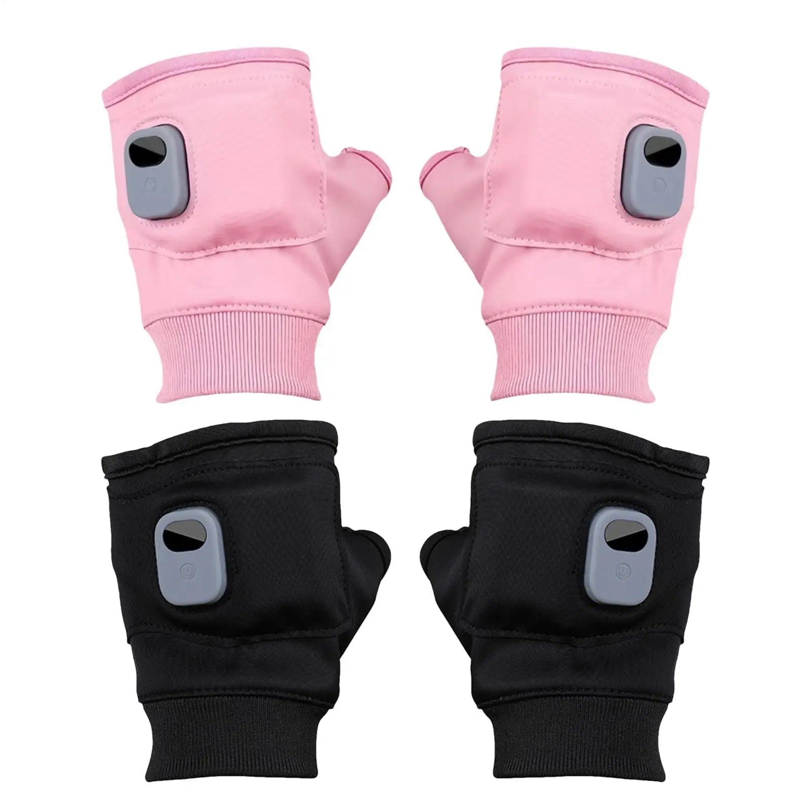 

Rechargeable Heated Gloves Touchscreen 3 Speed Adjustable Thermal Heated Windproof Warm Fingerless for Outdoor Hiking Cycling