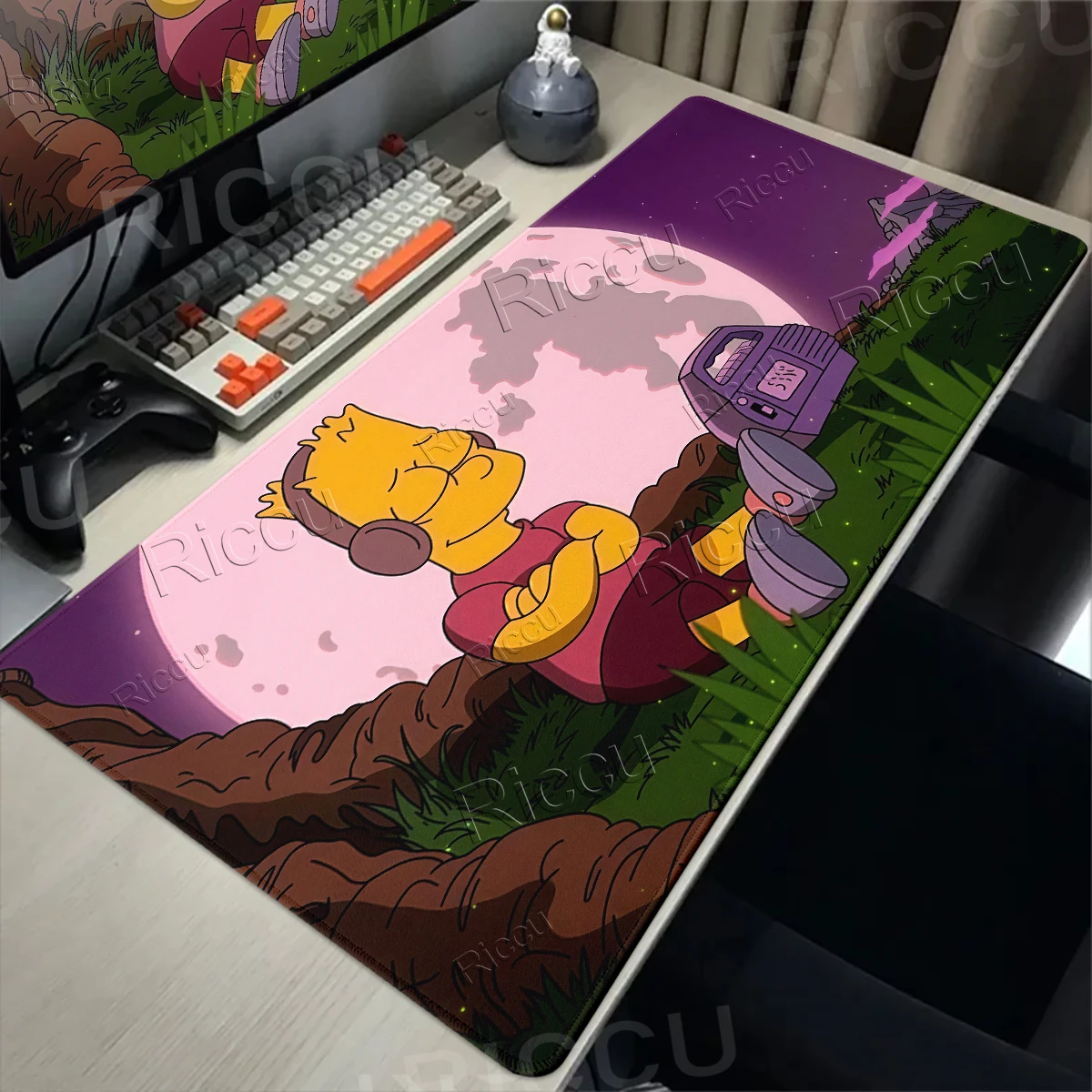 XXL Cartoon T-The Cool S-Simpsons PC Mouse Pads Computer Keyboard Office Large Non-slip Desk Mat Game Locking Edge Rubber Carpet