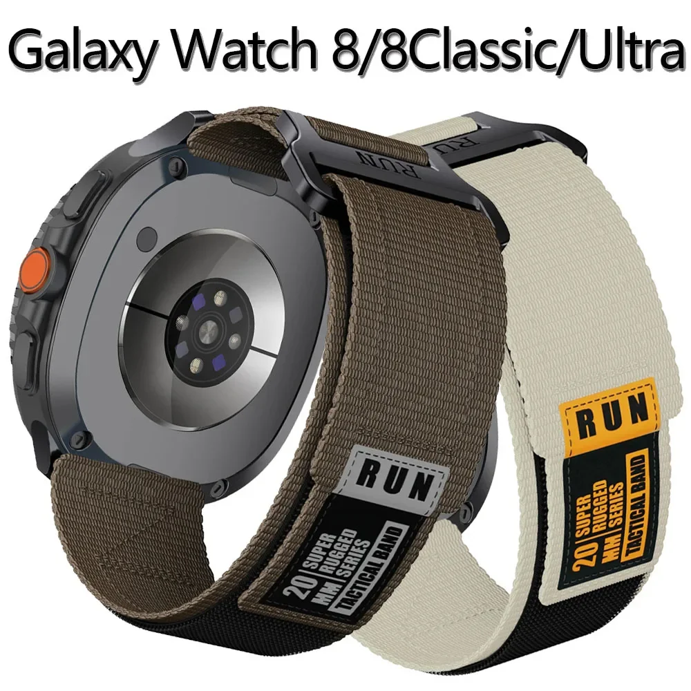 samsung-galaxy-watch-8-40mm-44mm用-ポップナイロンストラップ、samsung-galaxy-watch-8-classic-46mm-ultra-2025用-スポーツバンド-時計バンド