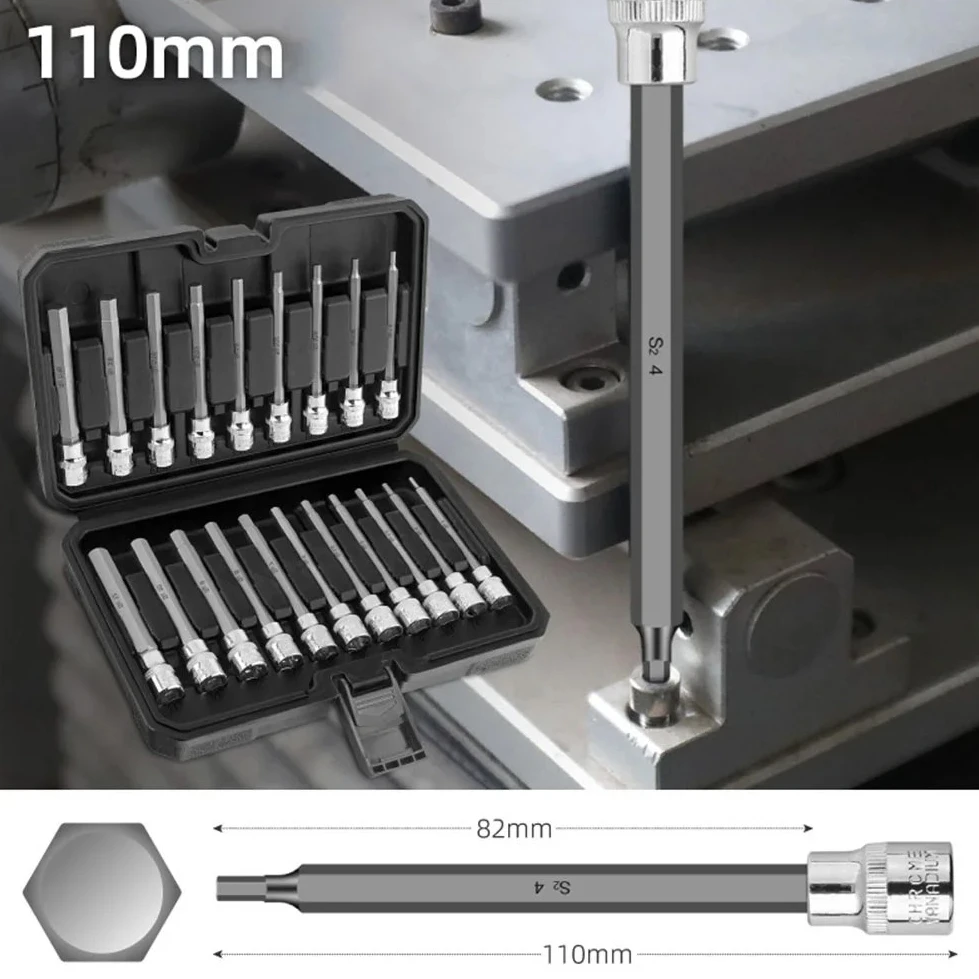20 Piece Socket Wrench Set Vehicle Repair Tools Brand New Product Lengthened Design For DIY Repair 20Pc Wrench Set