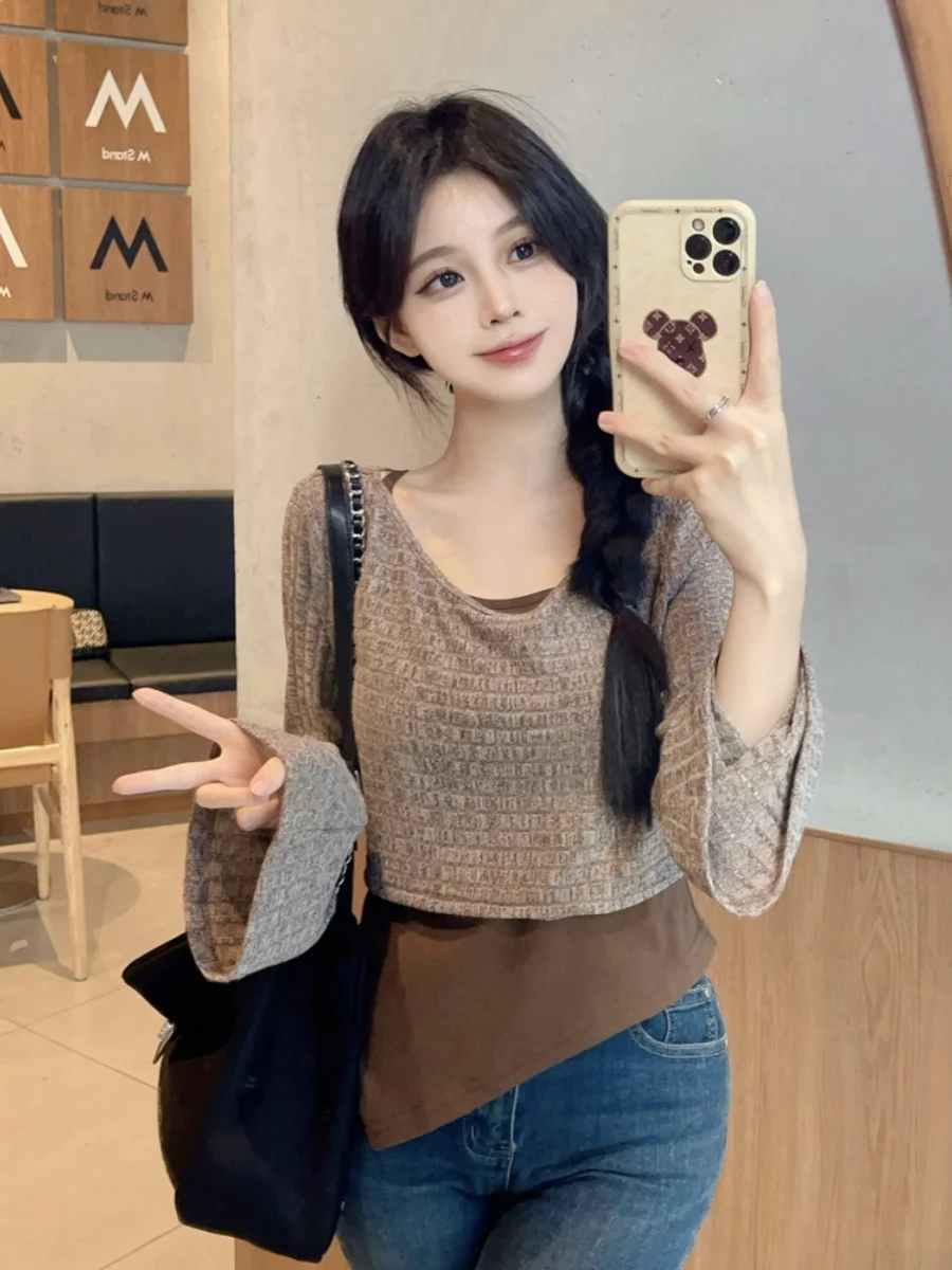 

Sweaters Jumpers Pullovers Womens Fall 2025 Fashion Woman Vintage Top Punk Femme Yoga Pilates Gothic Class Exercise Fit