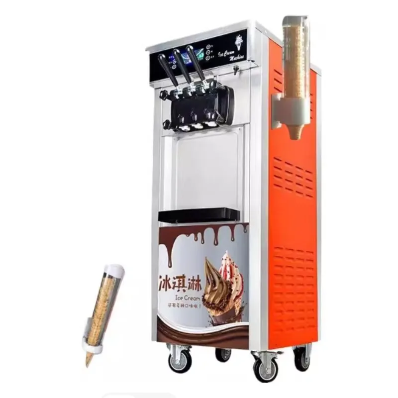 

Commercial Soft Serve Ice Cream Machine Countertop Triple Flavor Frozen Yogurt Maker For Cafe Ice Cream Parlor