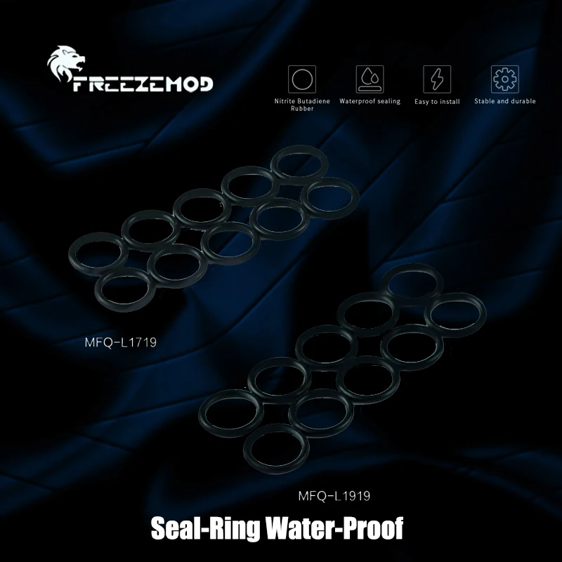 

FREEZEMOD Water Cooling Seal-Ring For OD14mm / OD16mm Hard Pipe Fitting Build-in Sealing O-Ring, Rubber Material,10Pcs/Set
