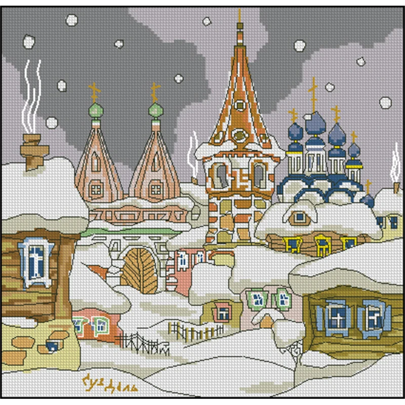 3527 Cross Stitch Kit Cross-stitch Christmas Products Promotion Homfun Stich DIY Craft Embroidery Fabric Thread Set Hobby Adult