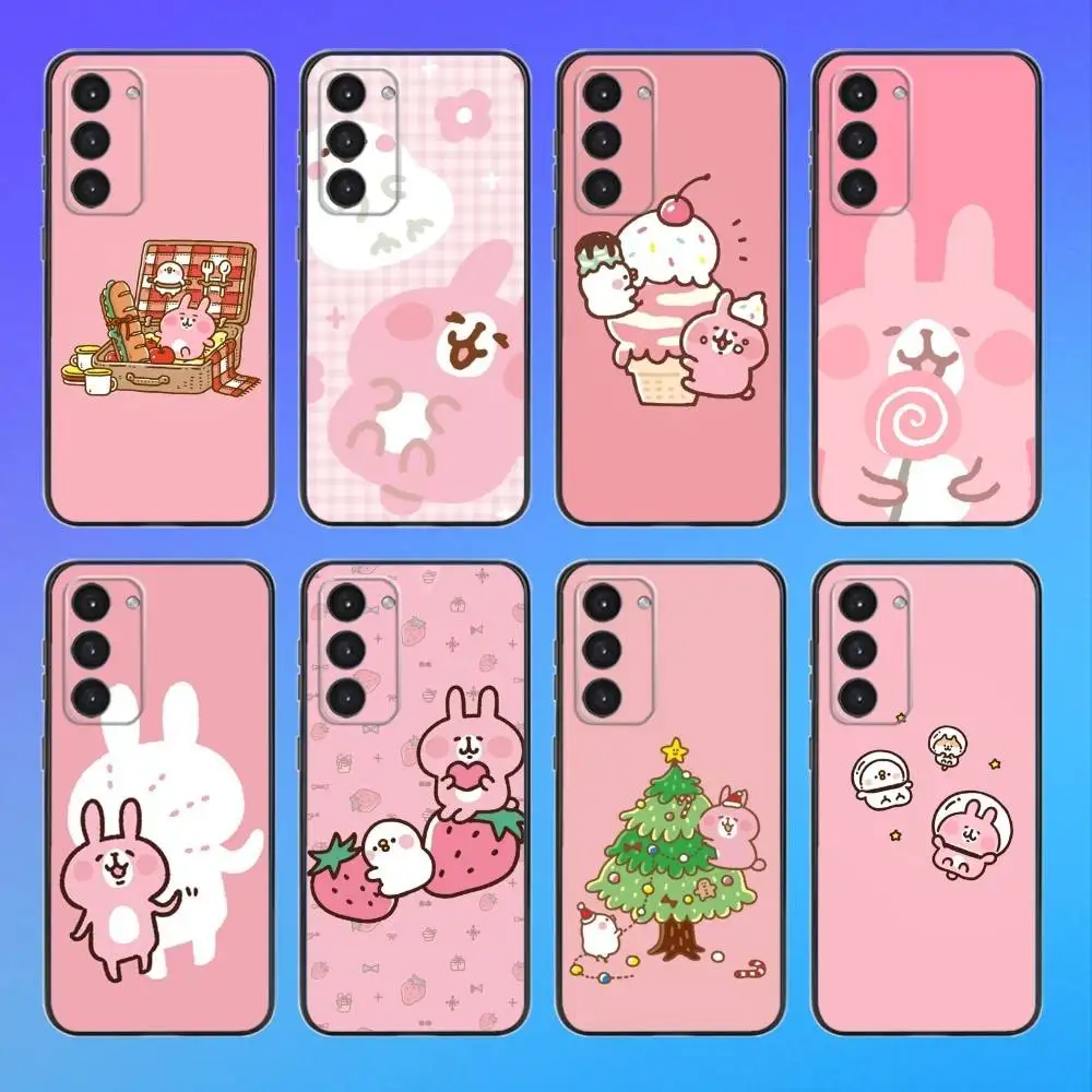 

K-Kanahei Pink Bunny Black Soft Phone Case For Samsung Galaxy A73,A72,A71,A53,A52