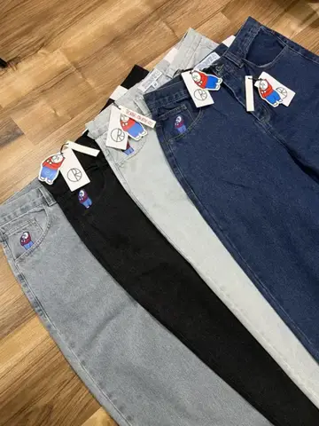 미국 빈티지 북극 빅 보이 청바지, 만화 자수 데님 레트로 카고 바지, Y2k 커플 스트리트 웨어, 힙합 Best5