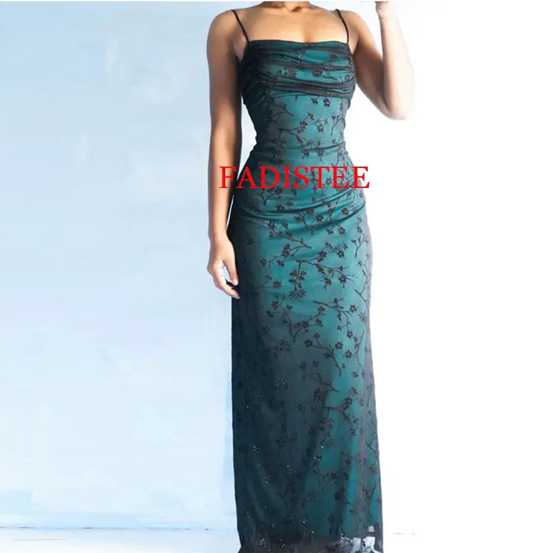 New Style Lace Mermaid Prom Dresses Spaghetti Straps Floor Length Vestidos De Fiesta Elegantes Para Mujer 2023 Robe De Soirée