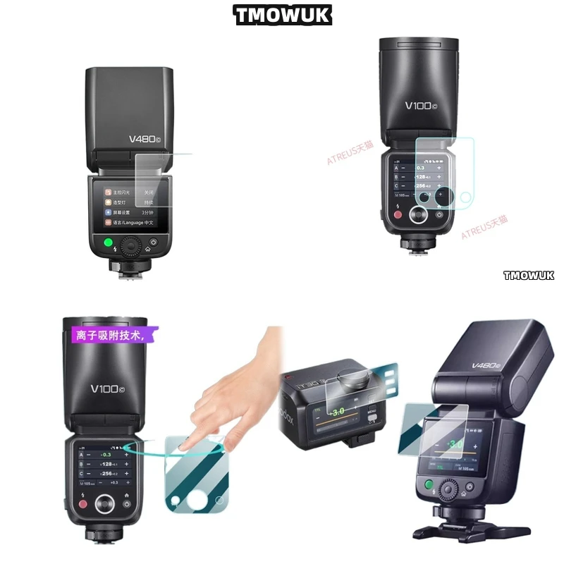 

For Godox X3 V100 V1 Pro AD600BM V860 III Flash Light Screen Protector, Crystal Clarity.