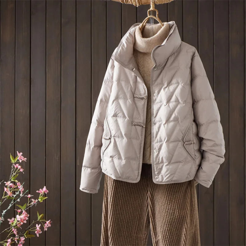 2025 Autumn/Winter Women's Down Jacket Commuter Retro Casual Jacket