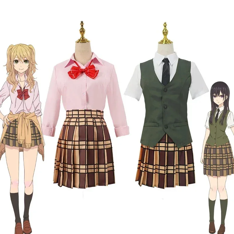 2025년 12월 애니메이션 만화 시트러스 유즈 아이하라 메이 교복 코스프레 의상 스커트 슈트 여성 셔츠 조끼 할로윈 의상