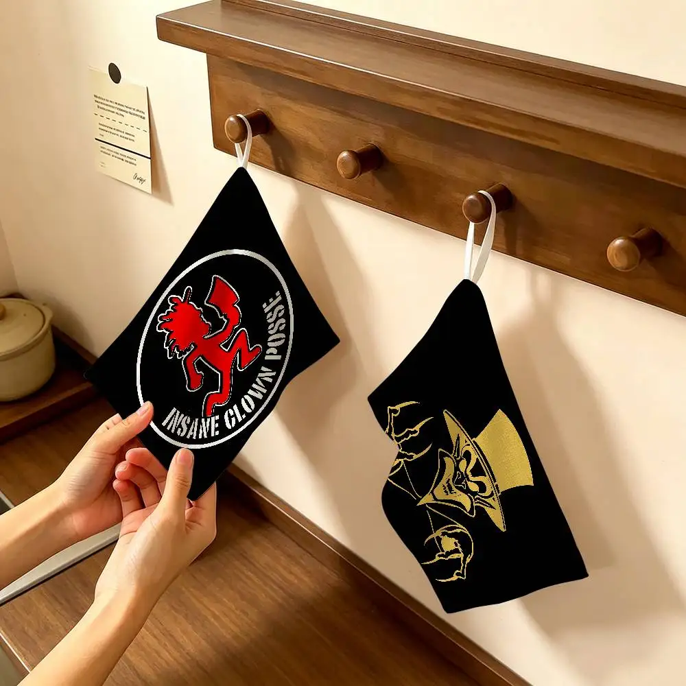 BAND Insane Clown Posse Polyester Cotton Hand Wiping Towel, Hanging Design, Durable for Household Restaurant Toilet Use
