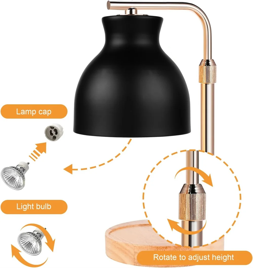 Candle Warmer Lamp Electric Timer Candles Warming Light Height Adjustable Dimmable Warmers Modern Home Decor Table Lights - view 3