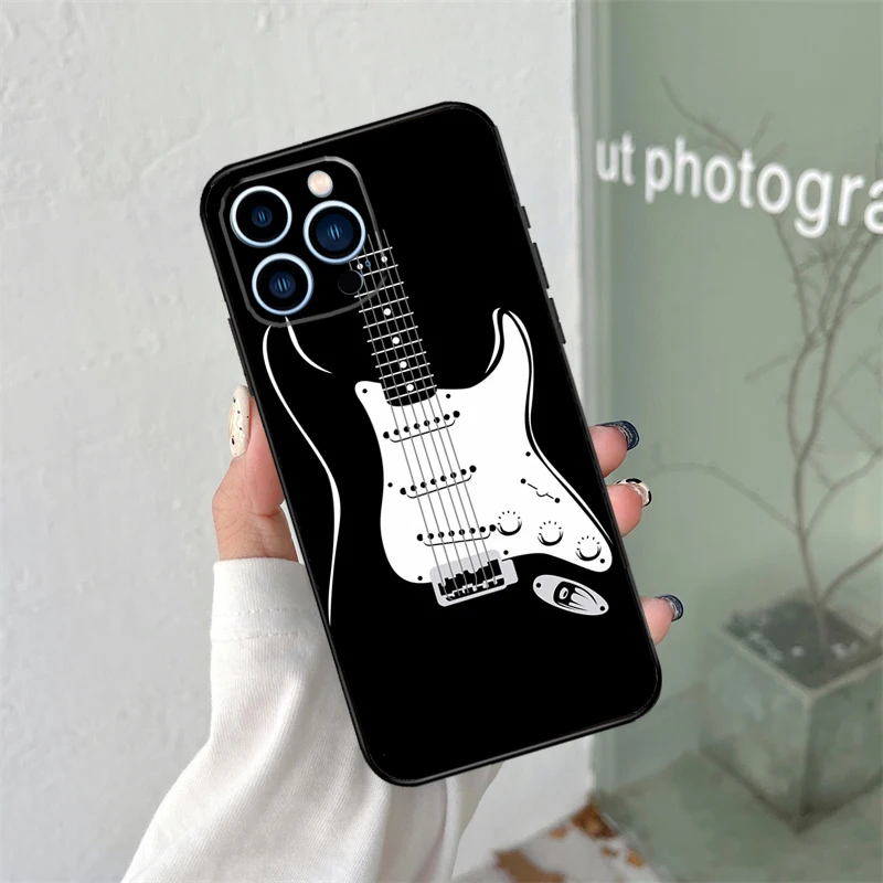 Guitar Music For iPhone 15 14 13 12 11 Pro Max X XS Max XR 7 8 Plus SE 2020 2022 Phone Case Accessories
