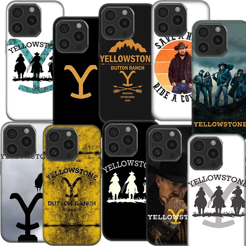 Yellowstone TV Show Clear Phone Case For Aplee iPhone 12 13 Mini 14+ 15 Plus 16 Pro Max Cover 11 Pro X XS Max Coque Hard PC Cell