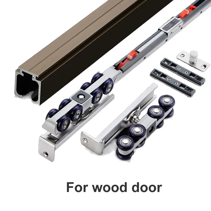 Slide Door pulley Sliding doors hanging rail wheel With buffer function for wood door or glass door high load Quiet and sturdy